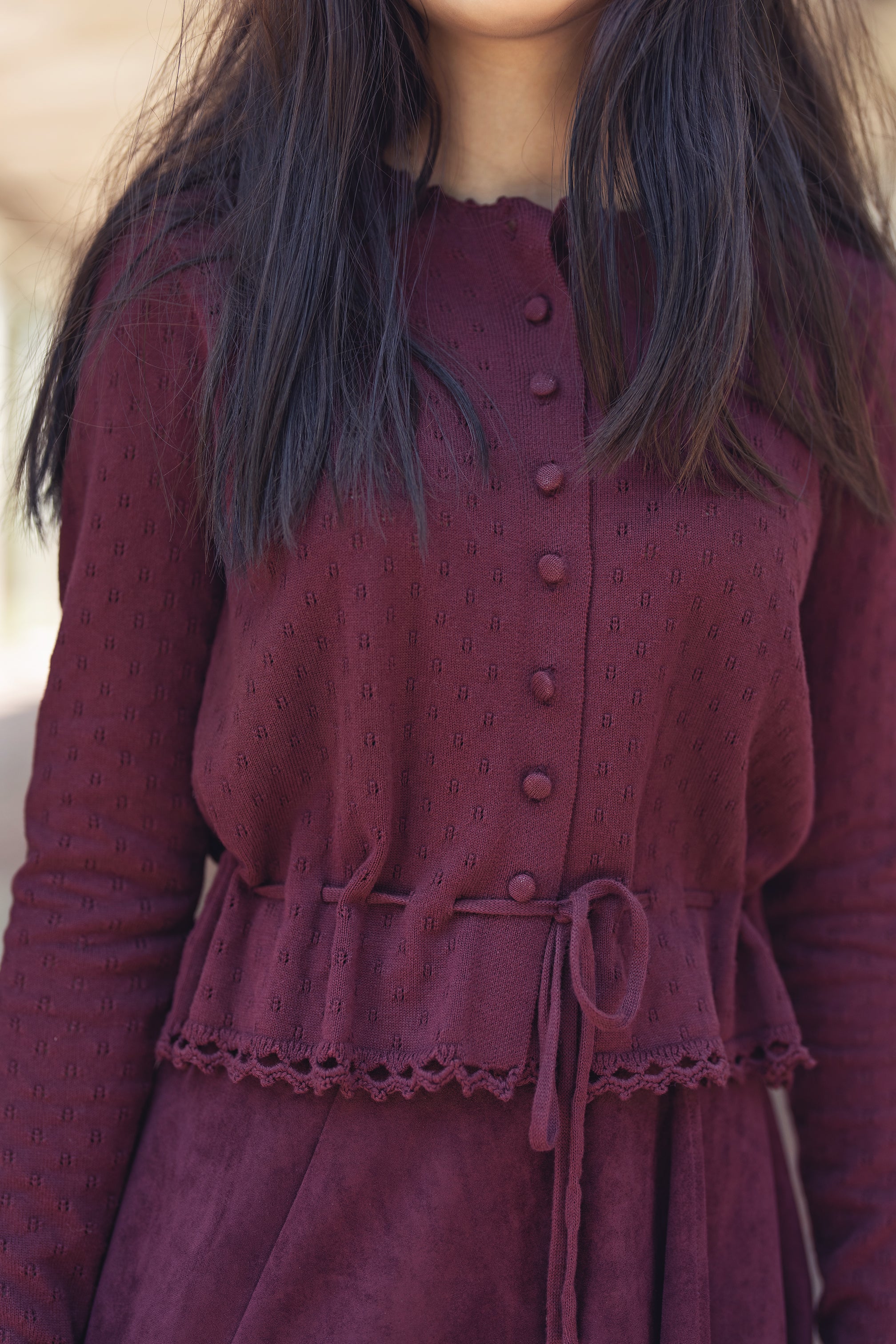 Claudia Cardigan - Maroon