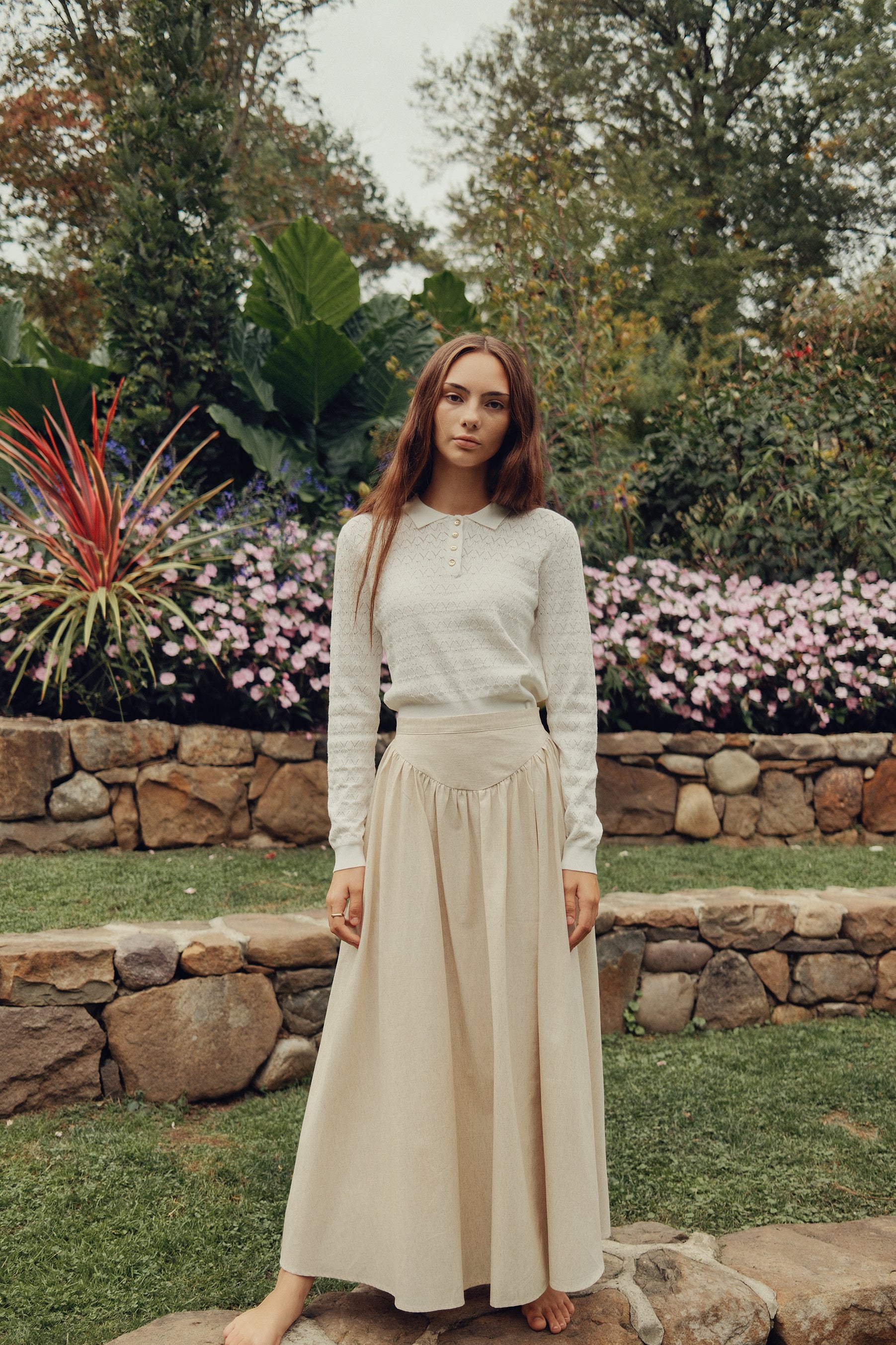 Laura Maxi Skirt - Natural