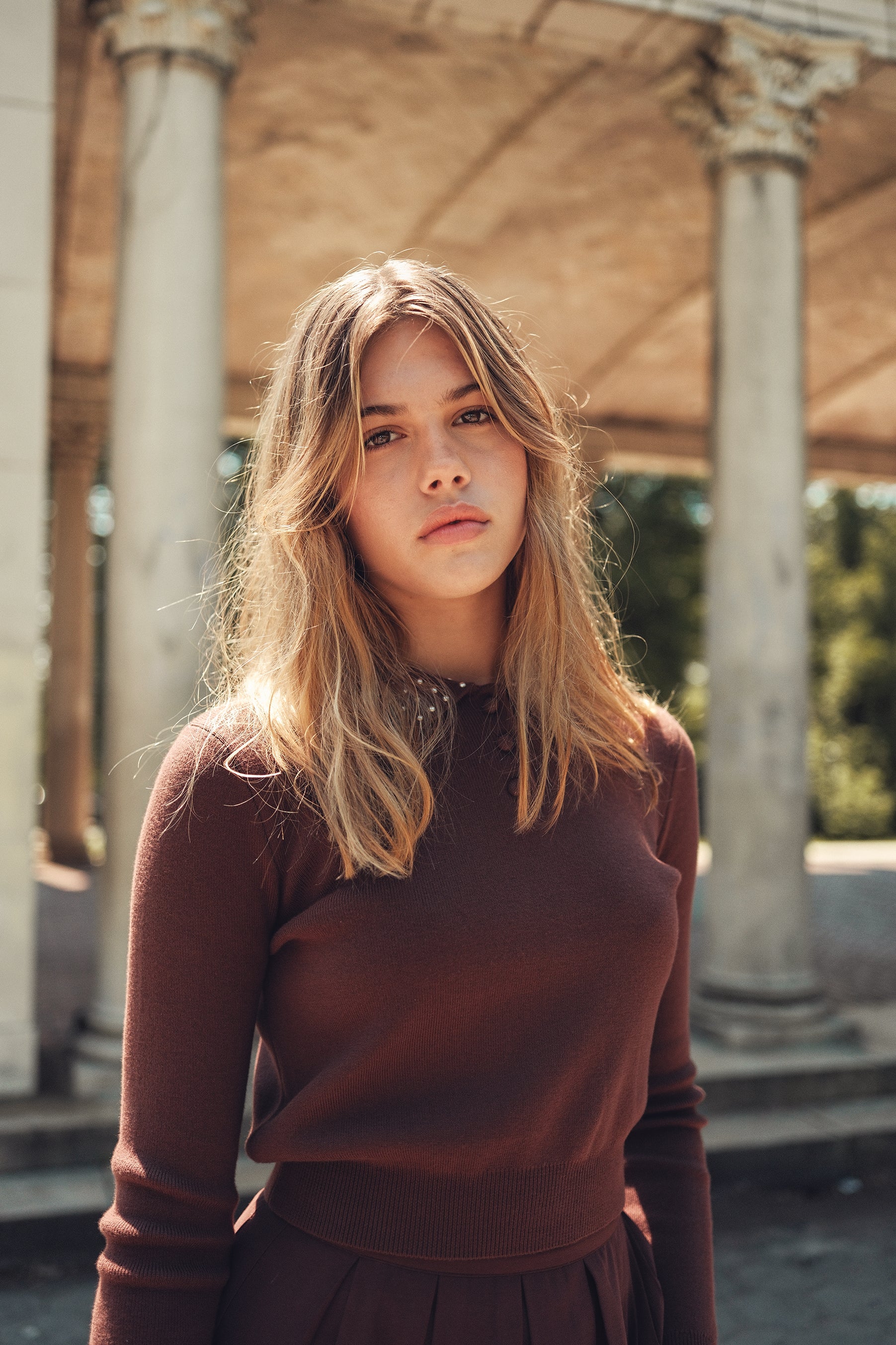 Kelsey Collared Sweater - Brown