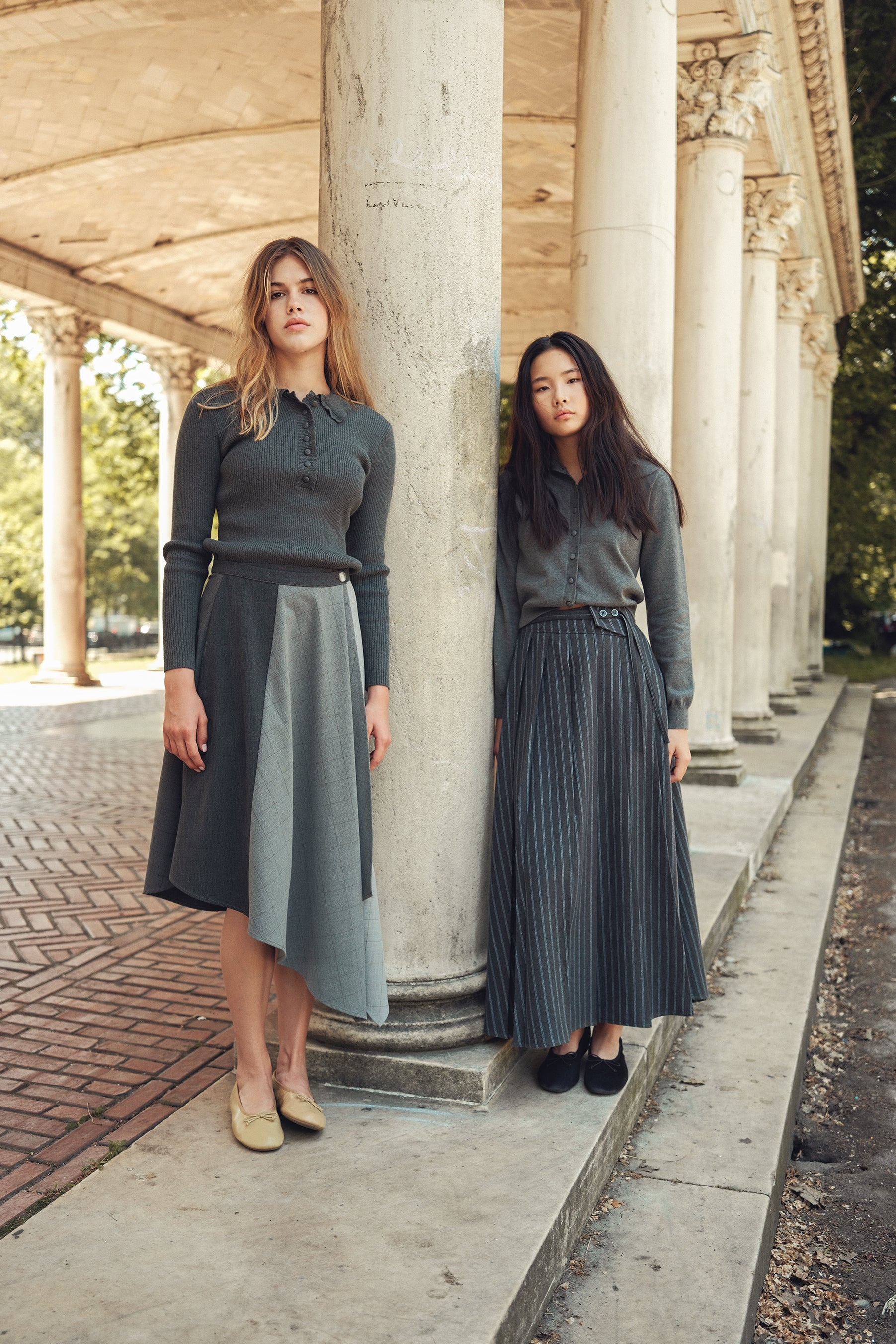 Lyla Midi Skirt - Grey