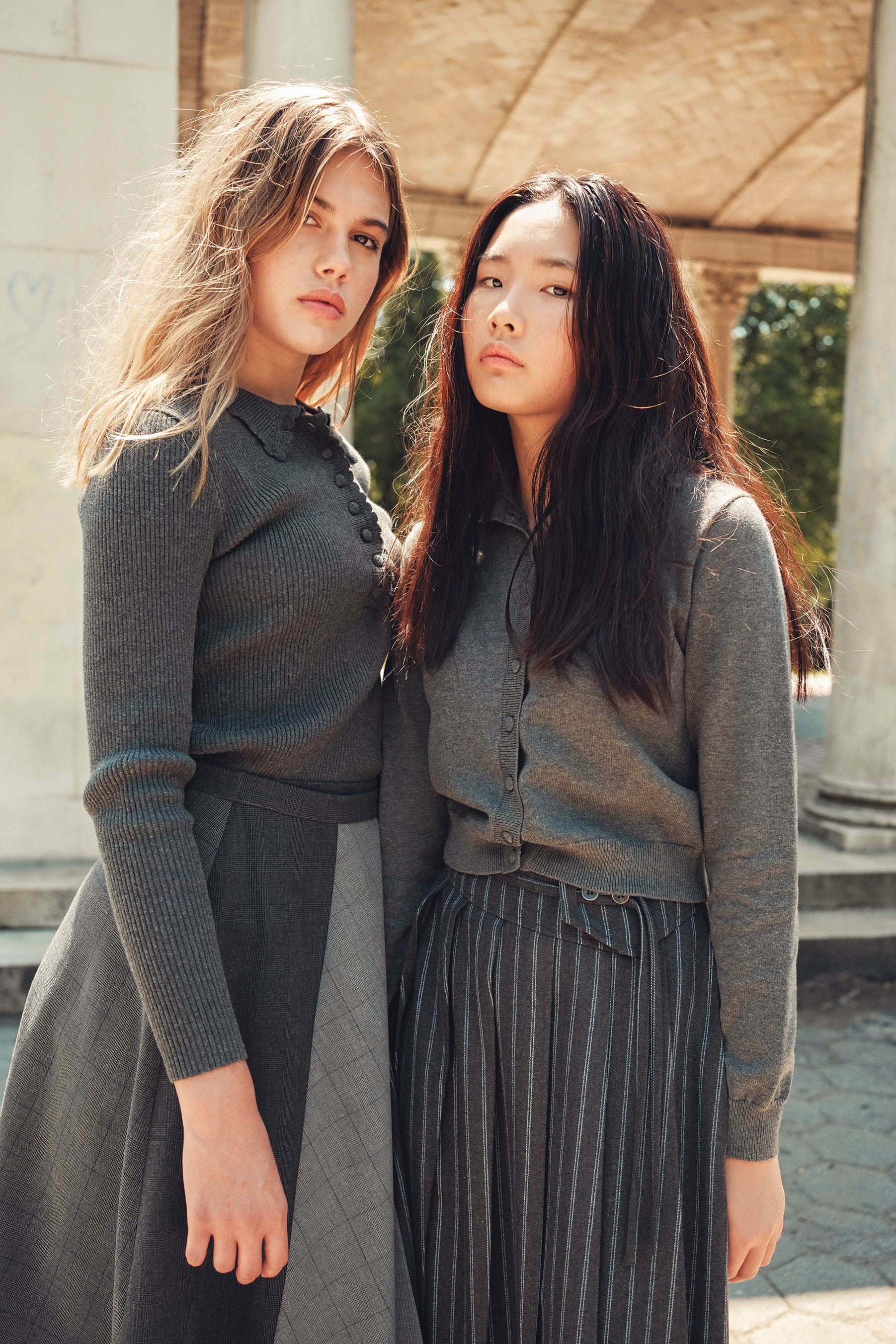 Lyla Collared Sweater - Grey