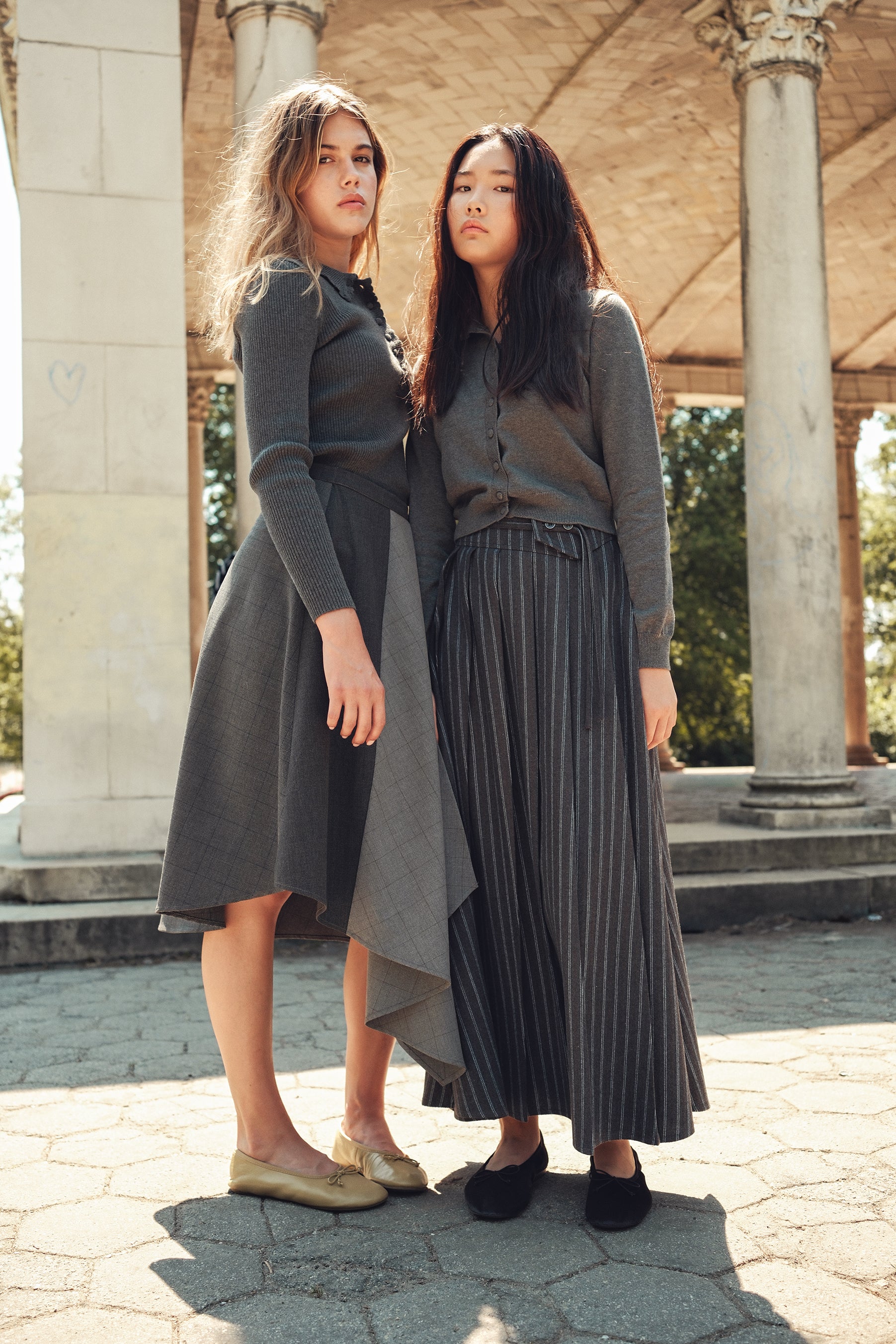 Lyla Midi Skirt - Grey
