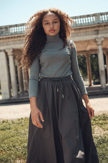 Mila Midi Skirt - Grey