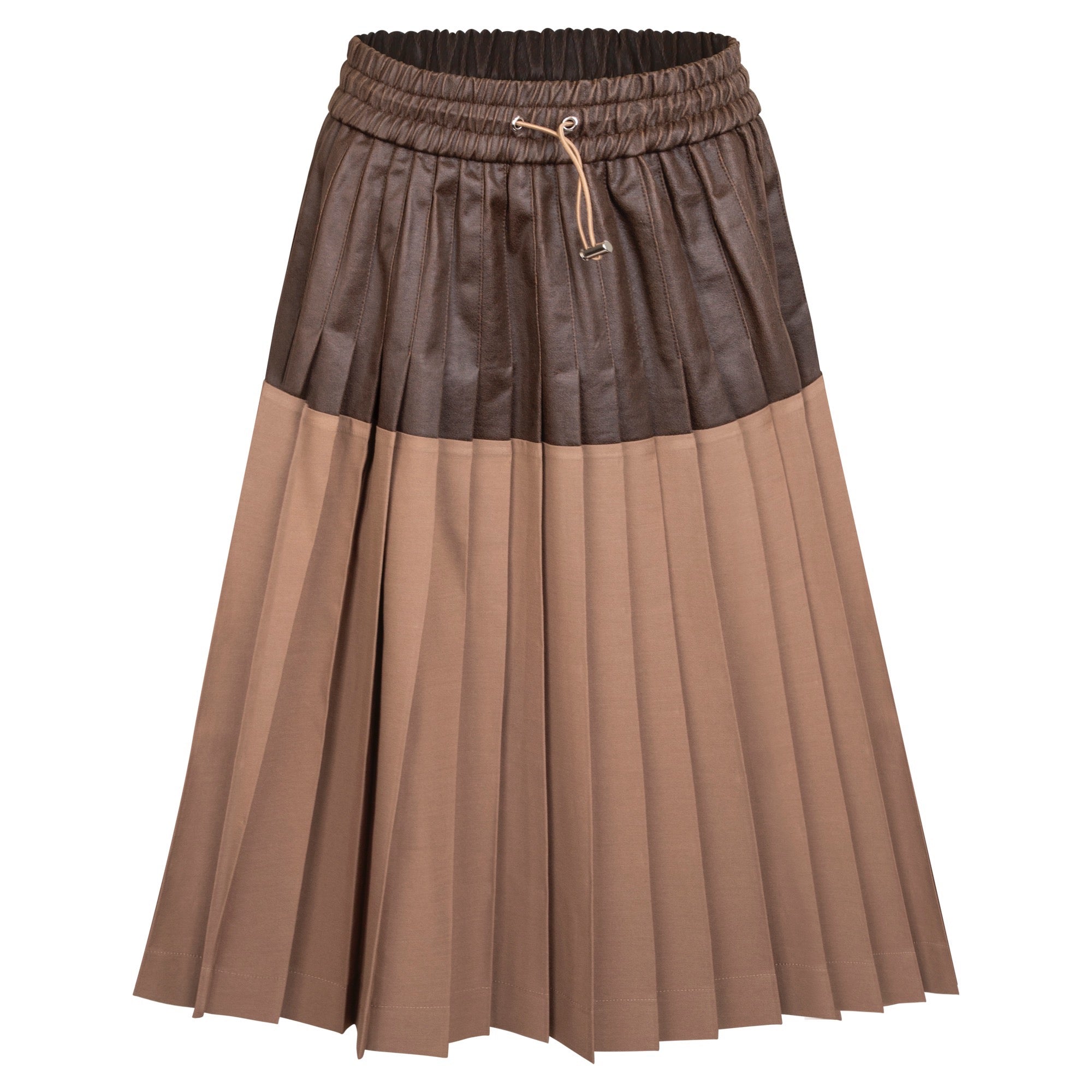 Rose Pleated Skirt - Chocolate