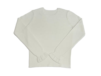 Thin Rib Knit Sweater - White
