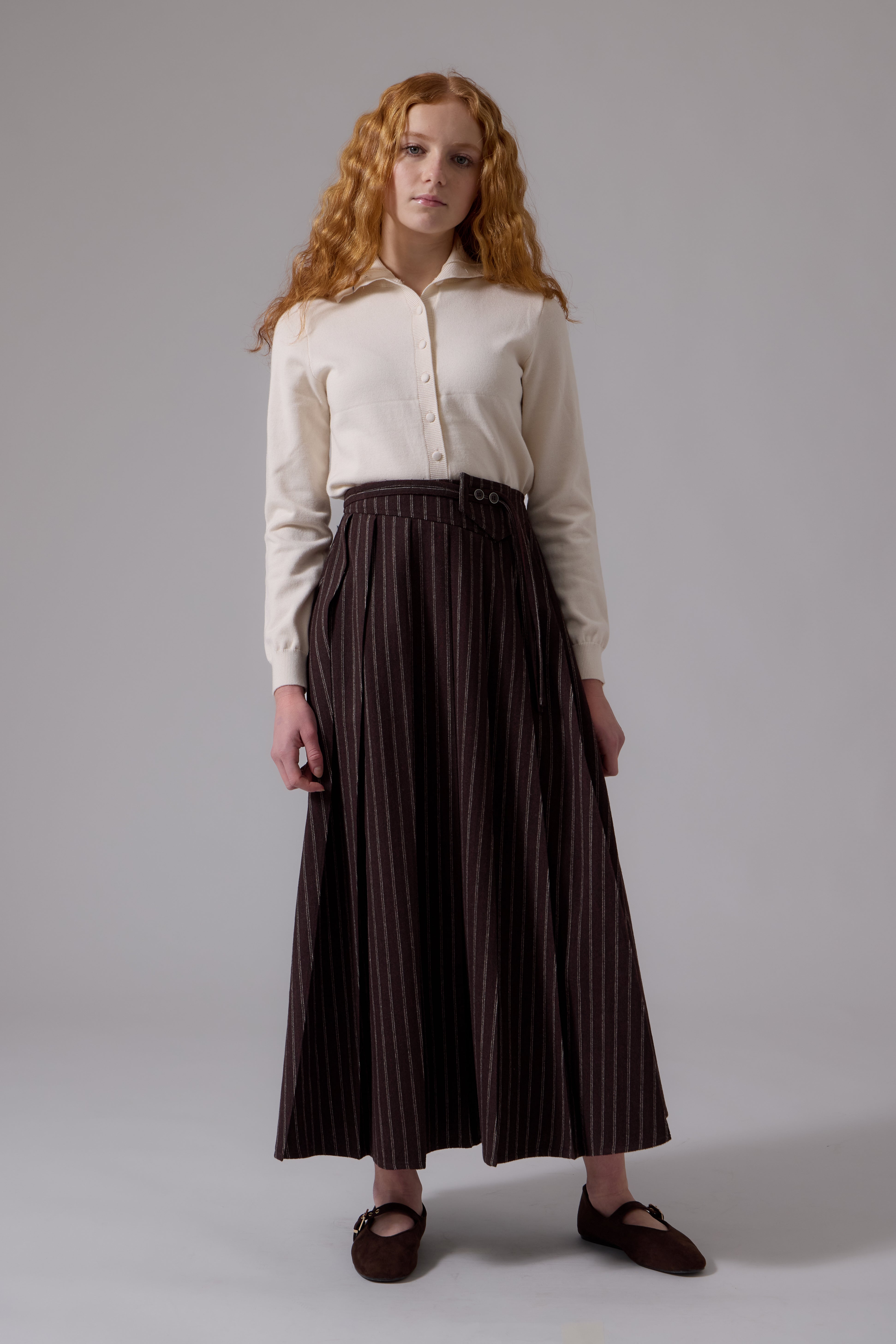 Lyla Midi Skirt - Chocolate