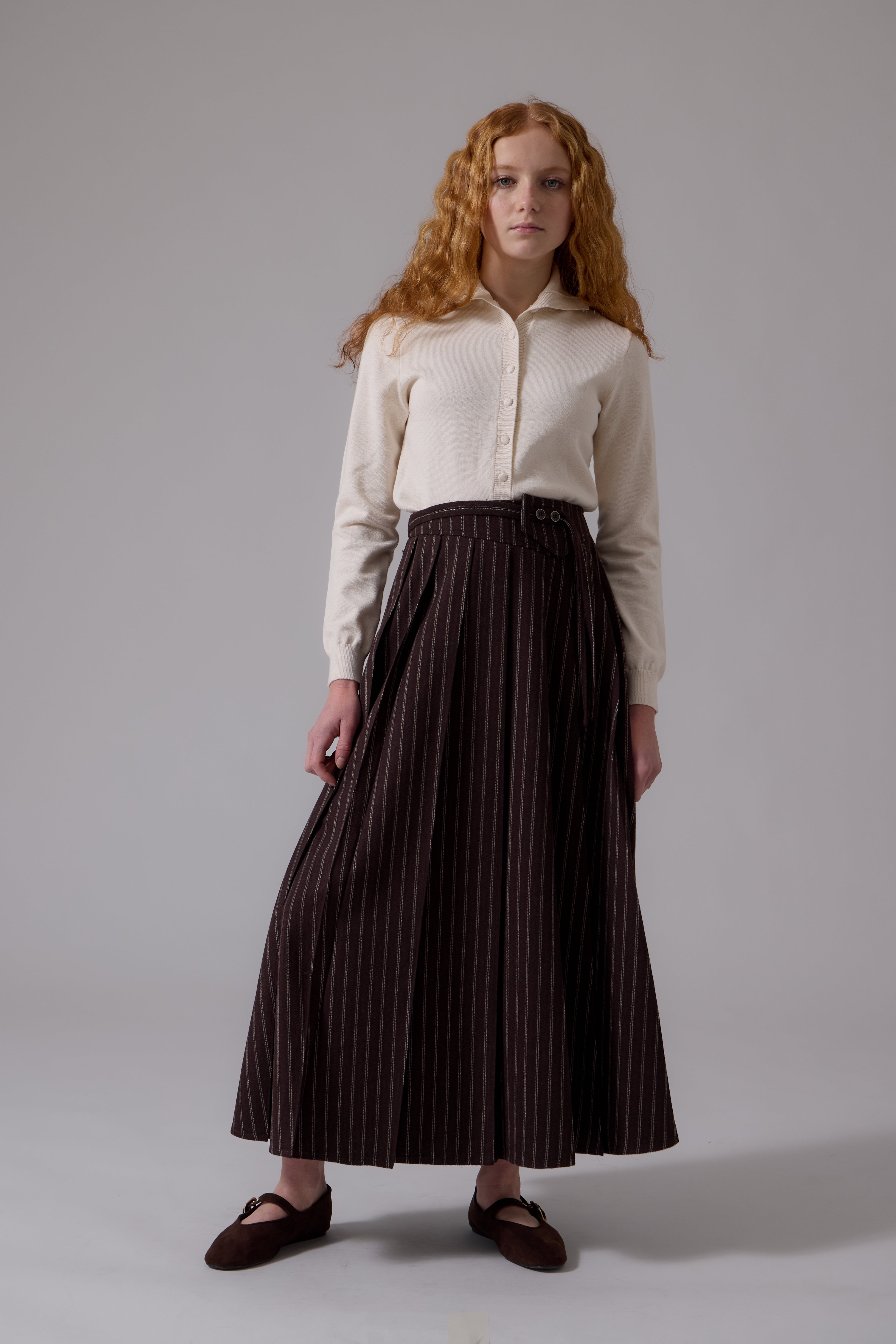 Lyla Midi Skirt - Chocolate