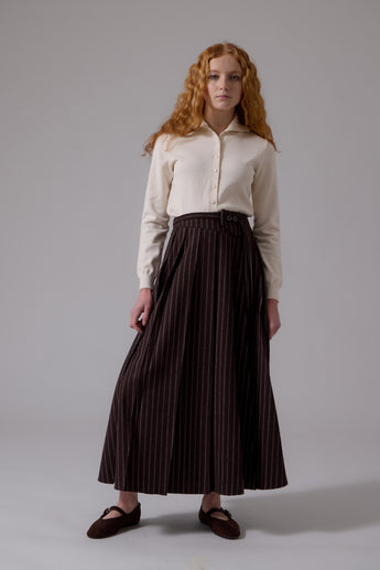 Lyla Midi Skirt - Chocolate