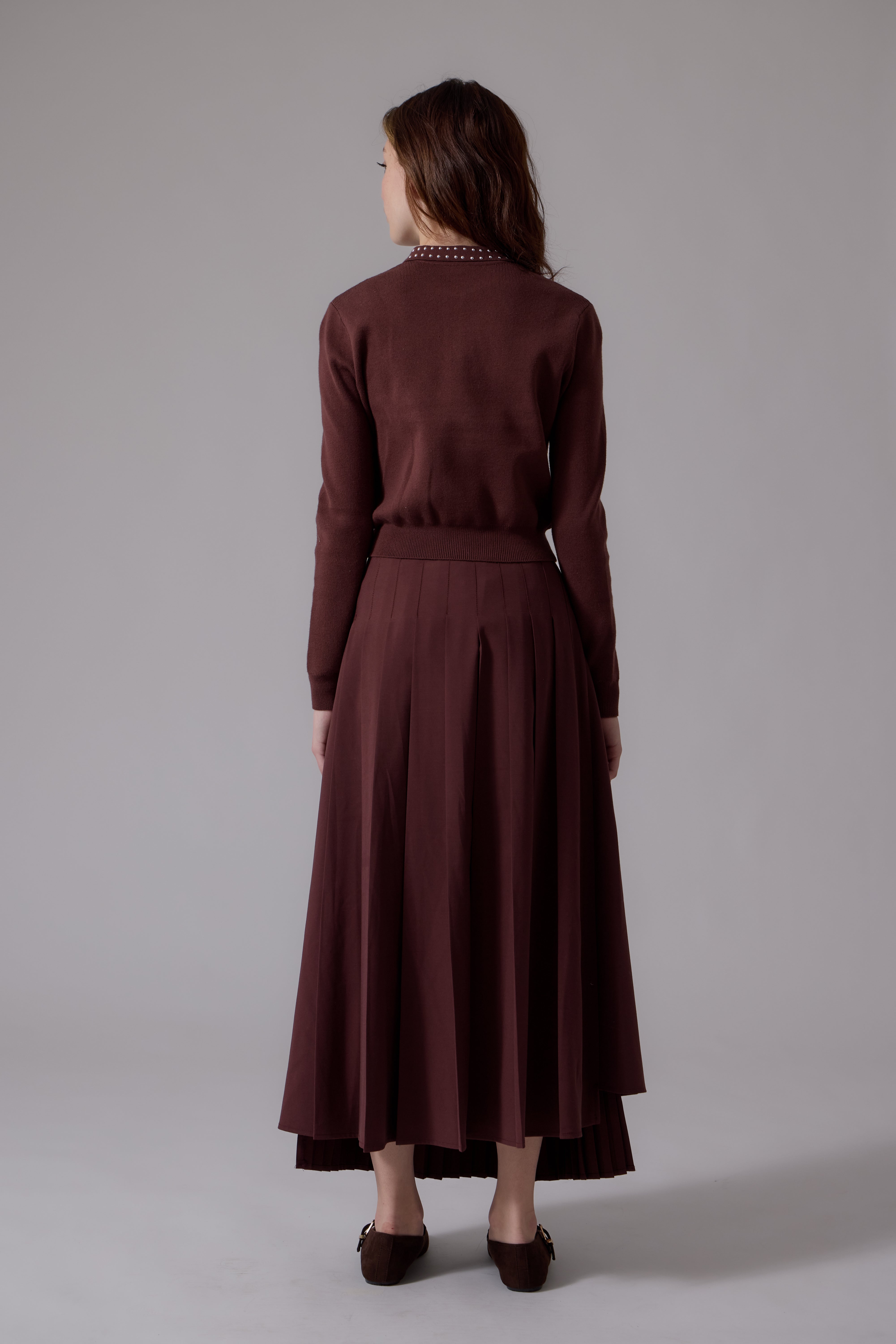 Kelsey Collared Sweater - Brown