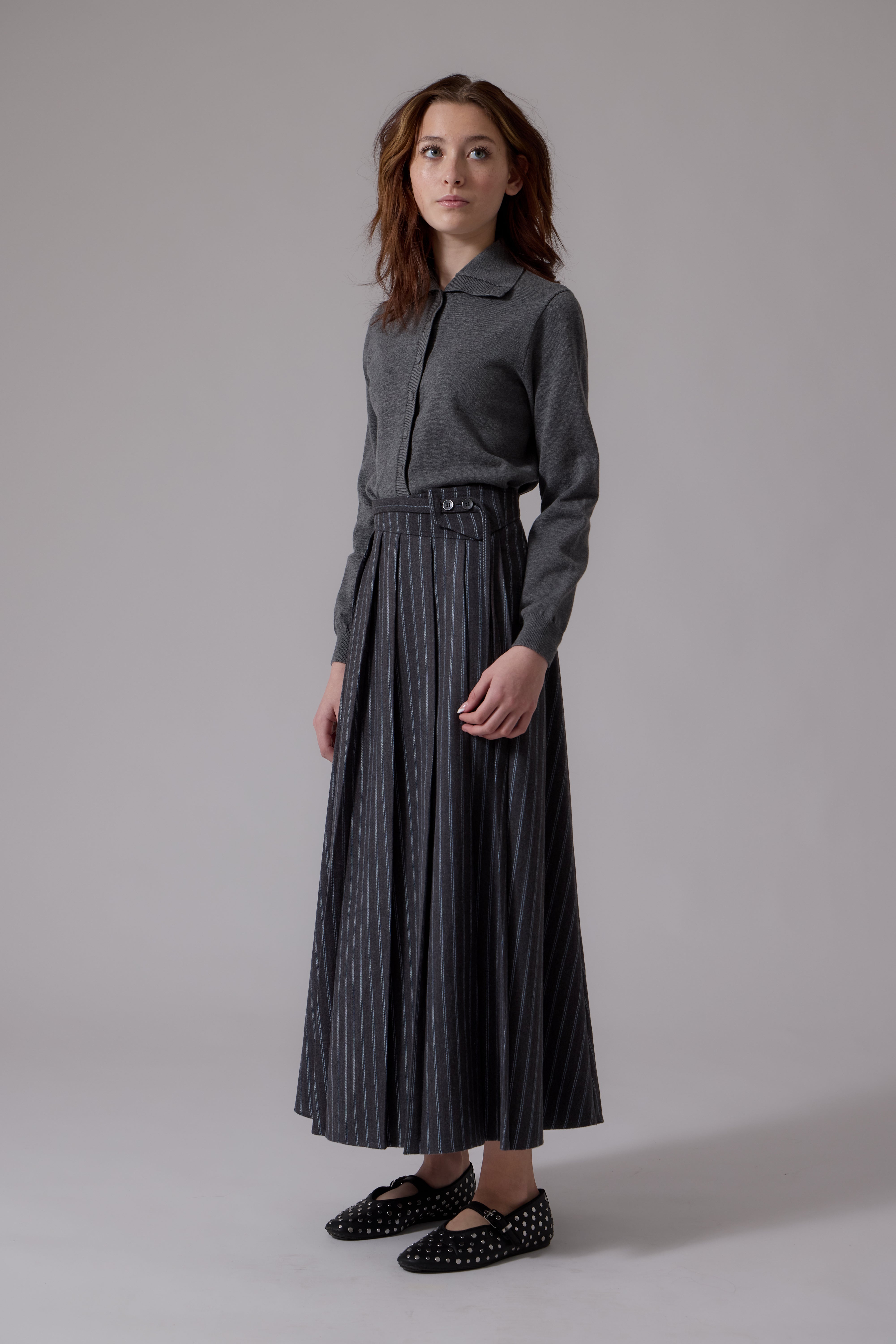 Lyla Midi Skirt - Grey