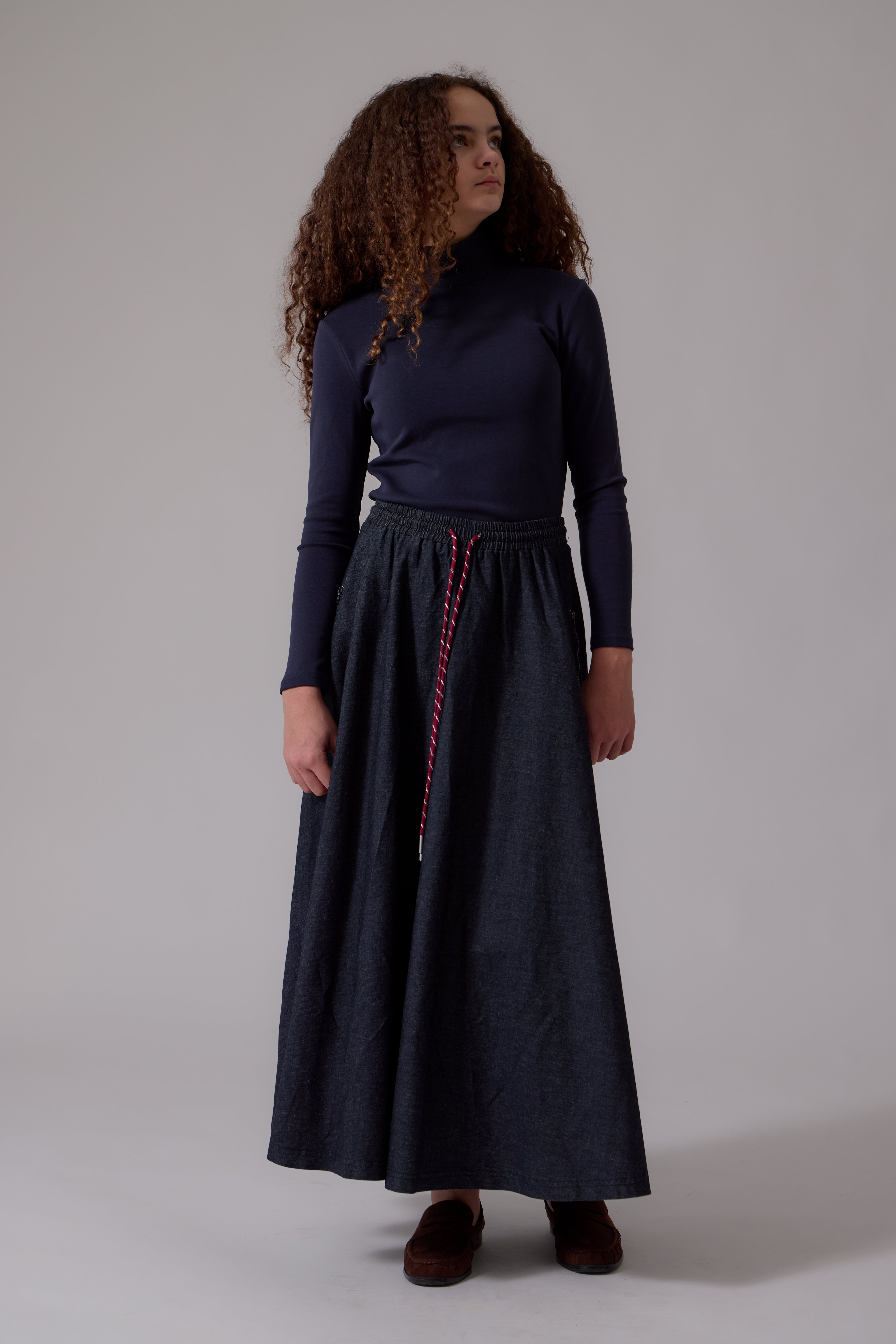 Mila Midi Skirt - Navy