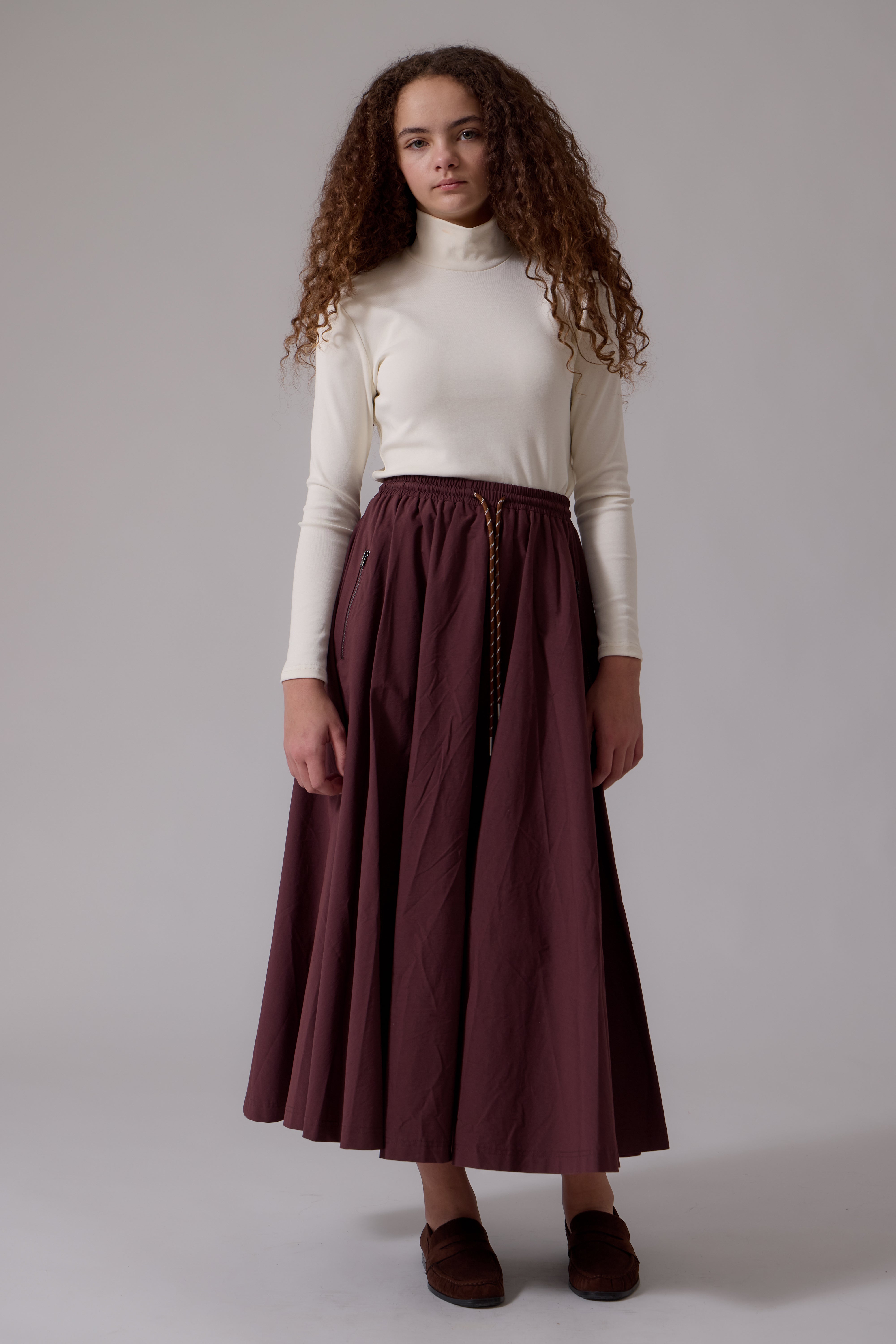 Mila Midi Skirt - Merlot