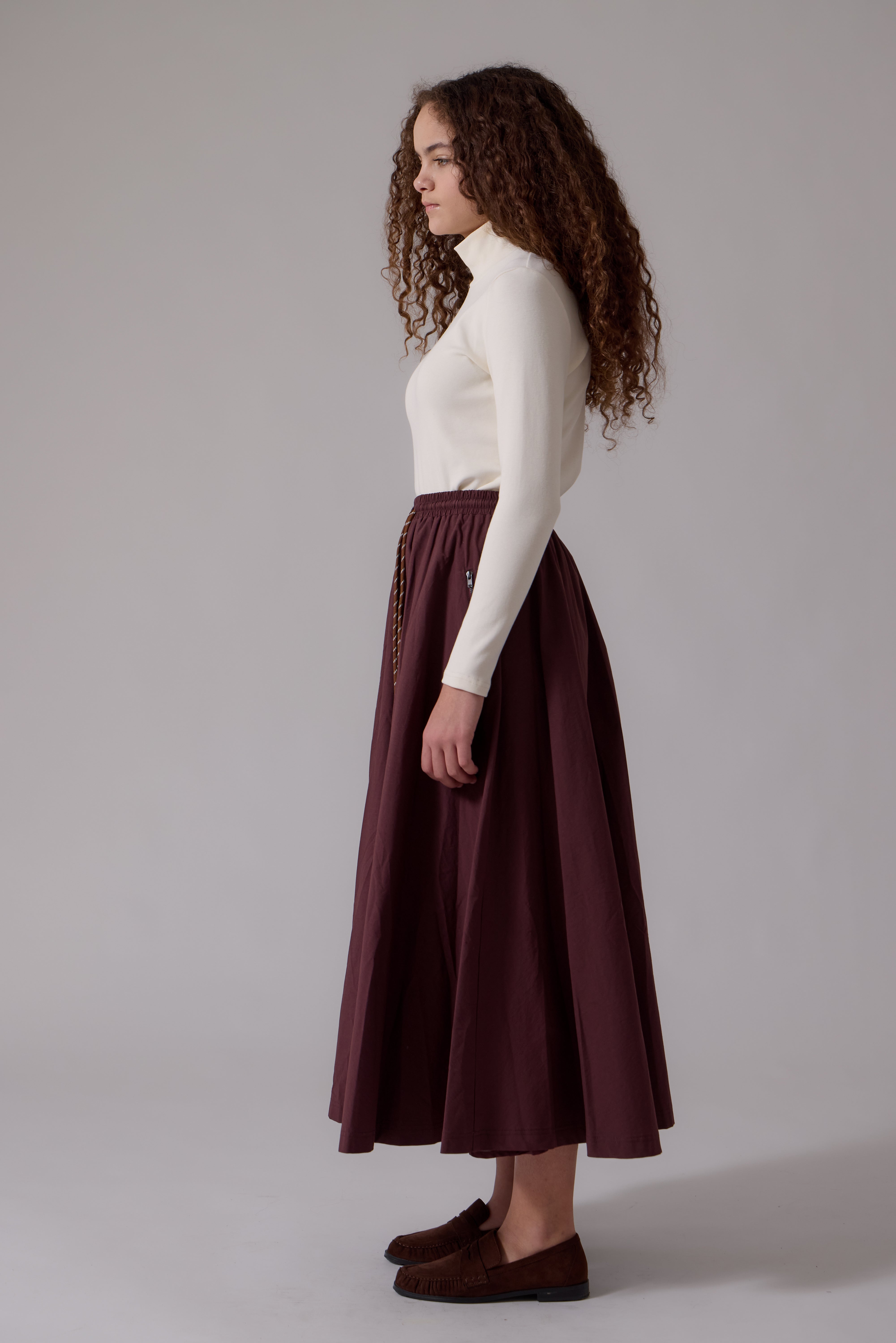 Mila Midi Skirt - Merlot