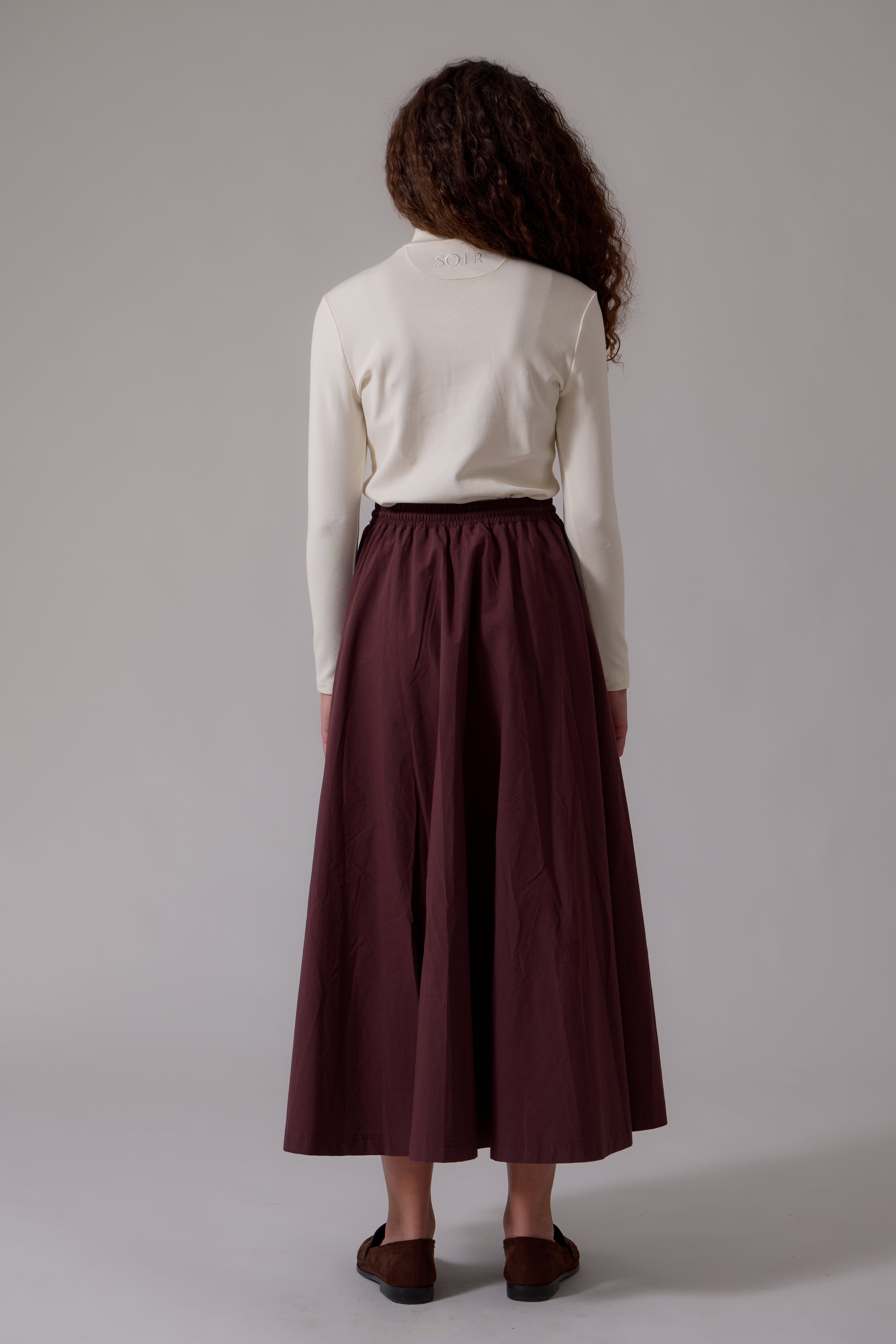 Mila Midi Skirt - Merlot