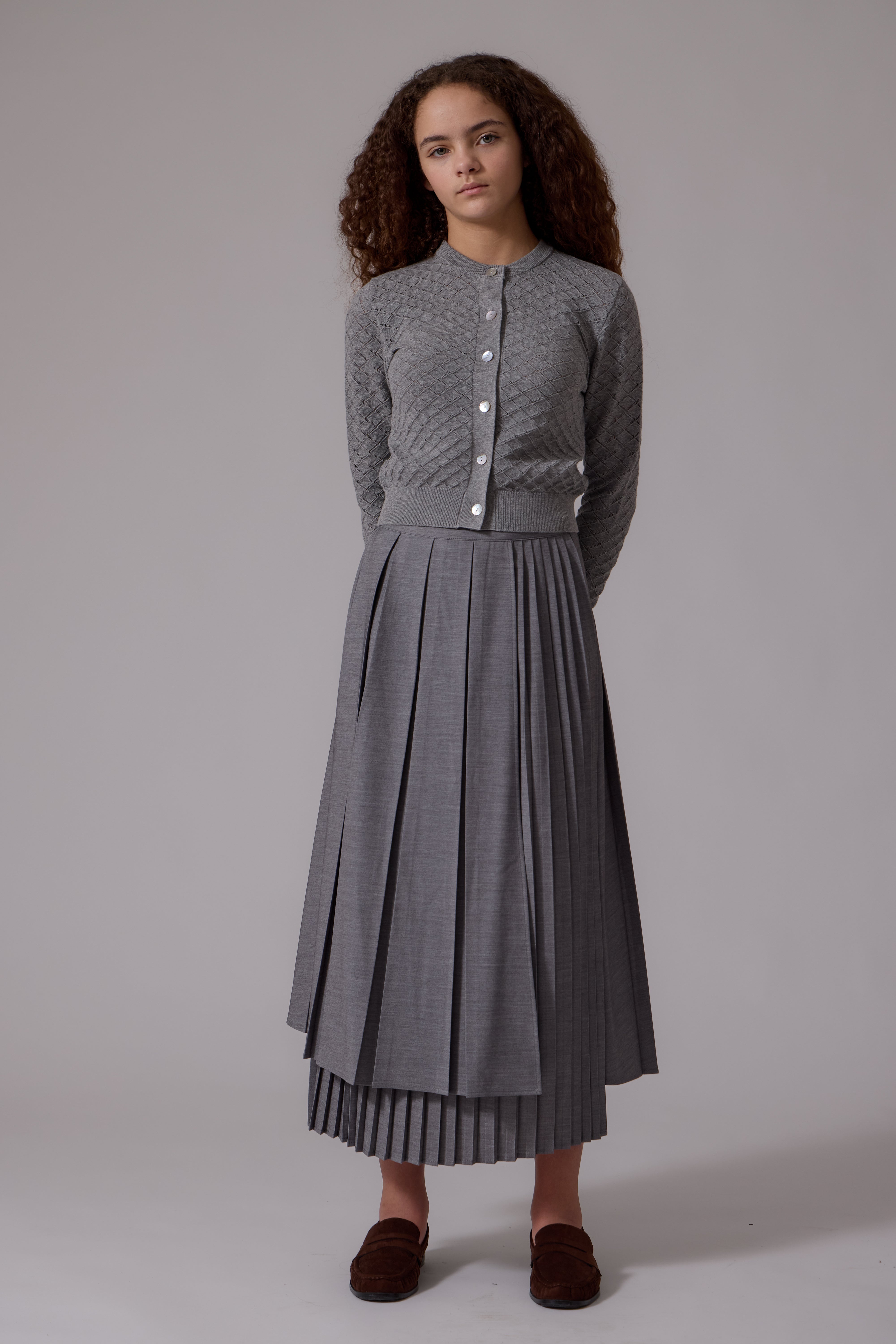 Kelsey Midi Skirt - Grey