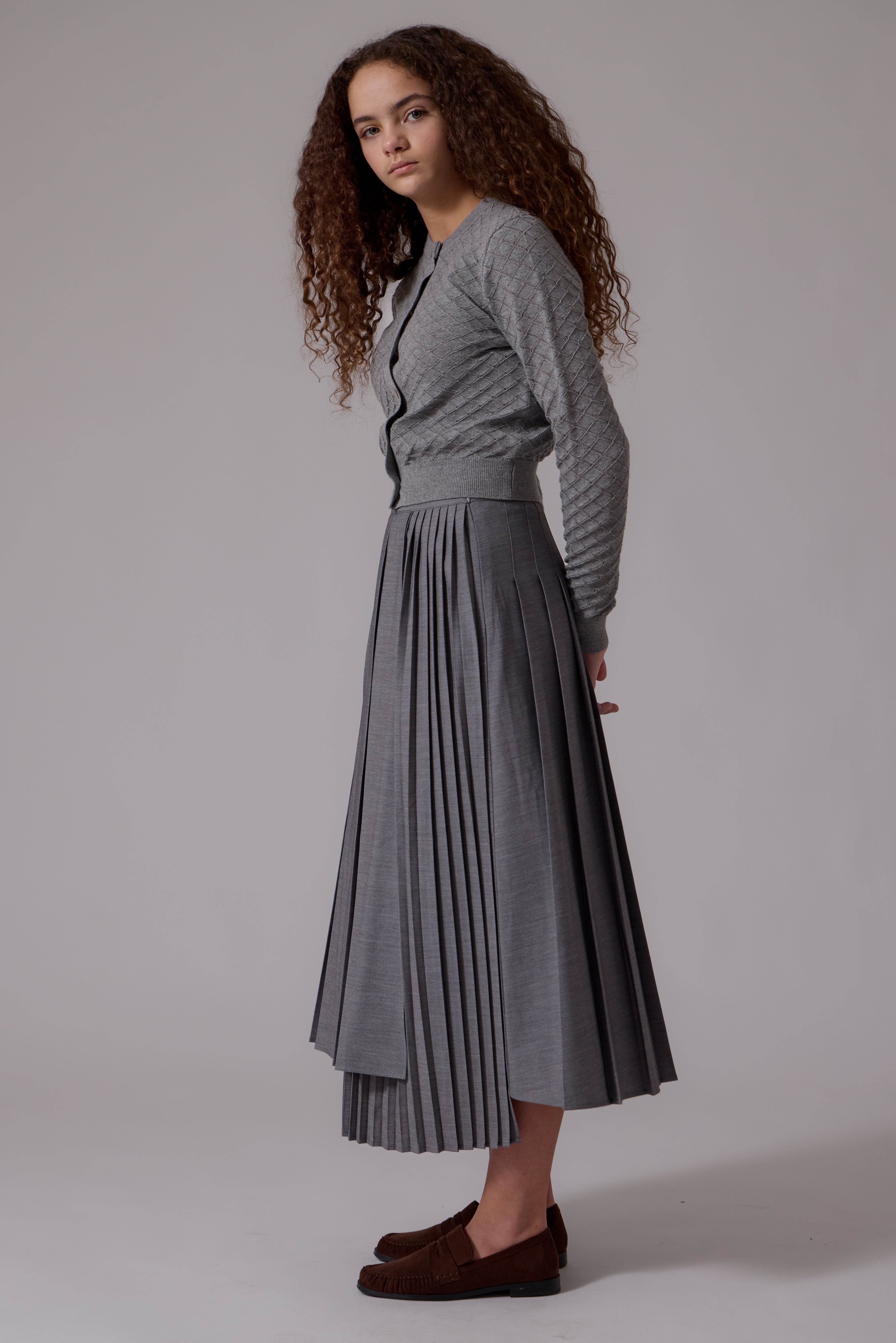 Kelsey Midi Skirt - Grey