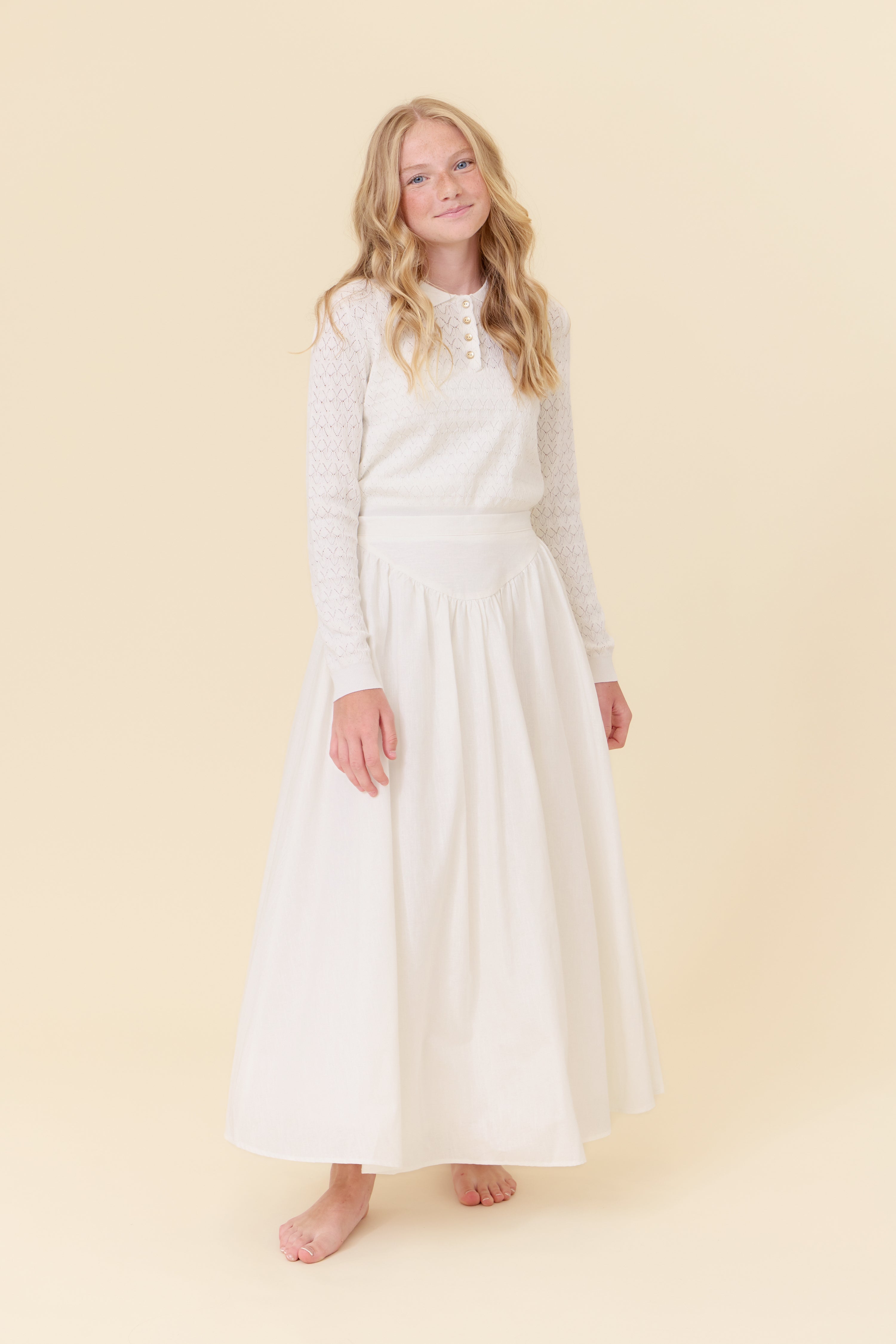 white dress skirt Laura Maxi Skirt