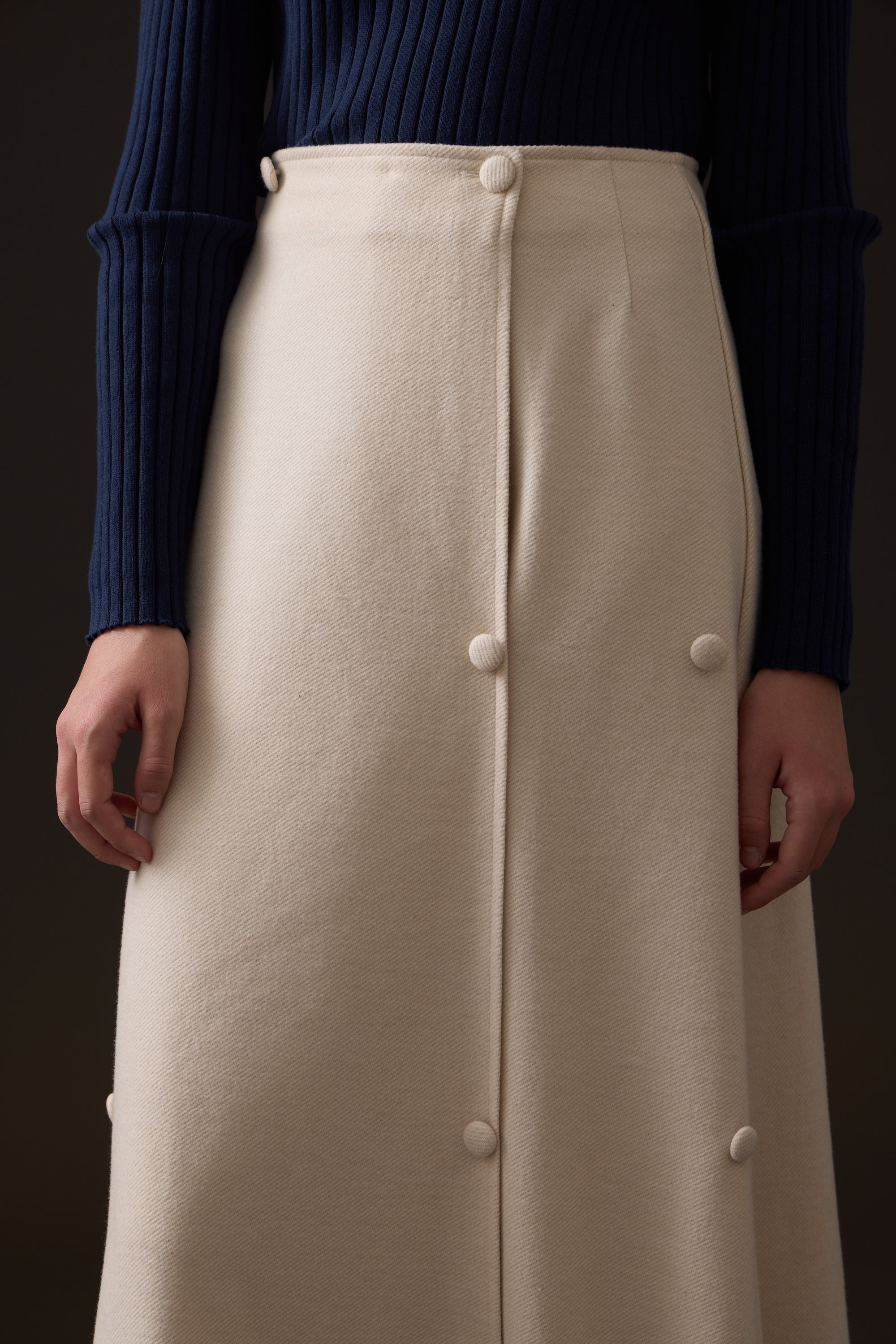 Becky Midi Skirt - Natural