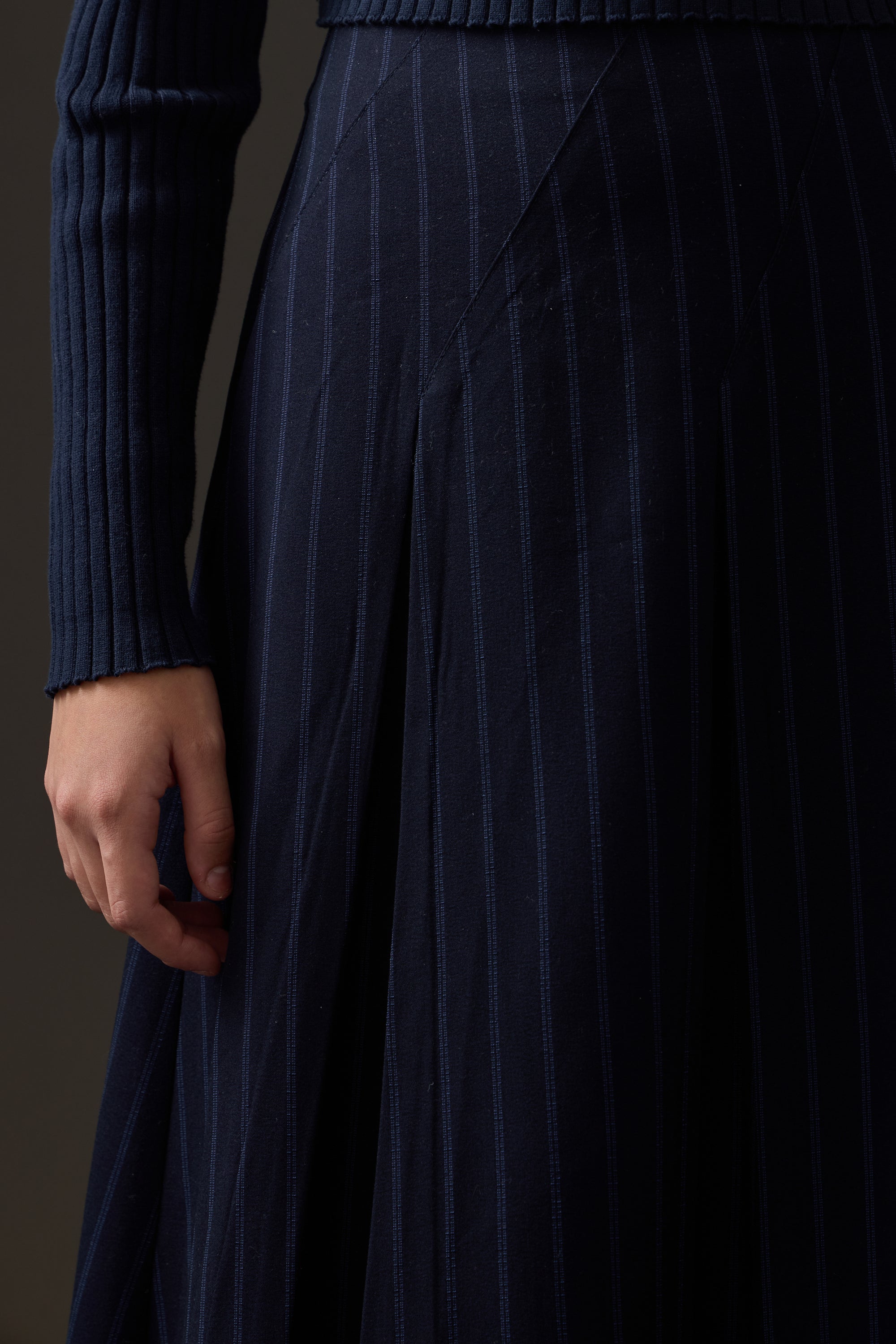 Vivian Midi Skirt - Navy